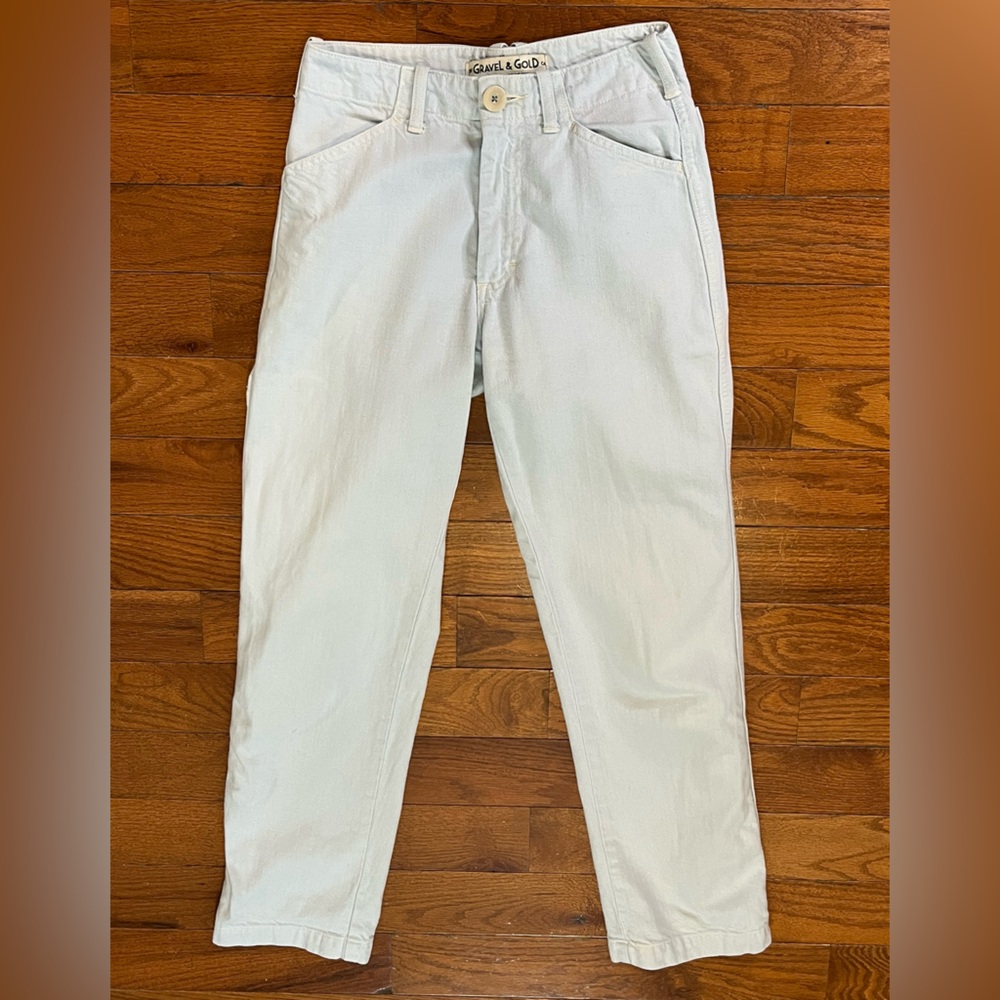 Women’s Gravel & Gold Utility Carpenter Pants 0 Light Wash  26x28
